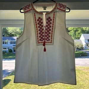 J crew embroidered top 14